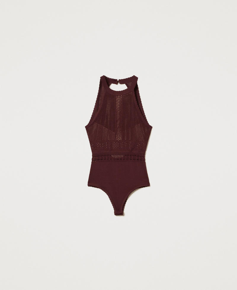 Body en maille avec m&eacute;lange de points Chocolate Lab Femme 251TT3311_10780_S0