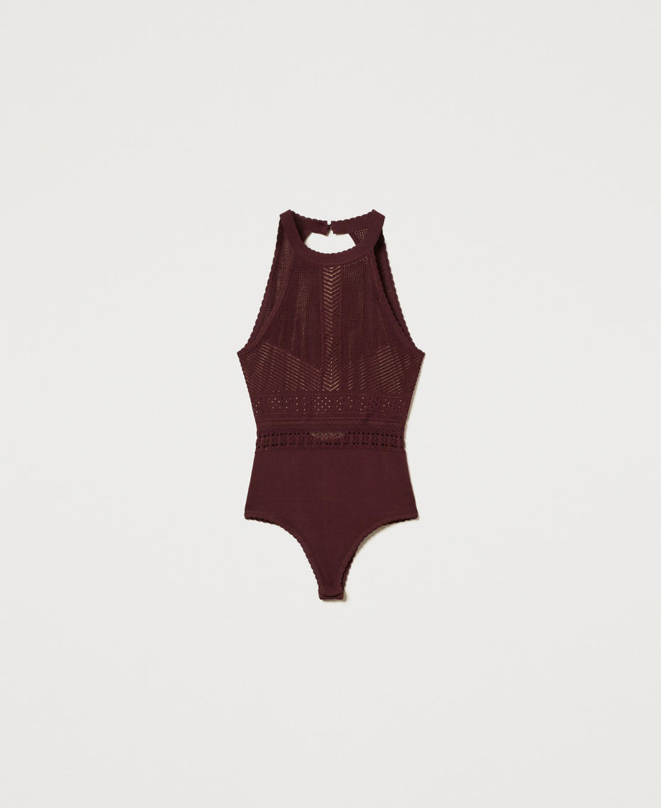 Body en maille avec m&eacute;lange de points Chocolate Lab Femme 251TT3311_10780_S0