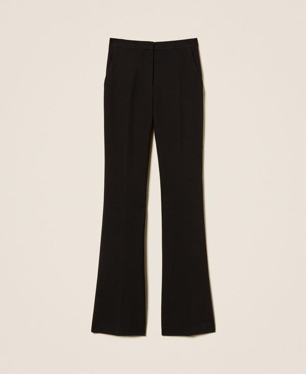 Crêpe palazzo trousers