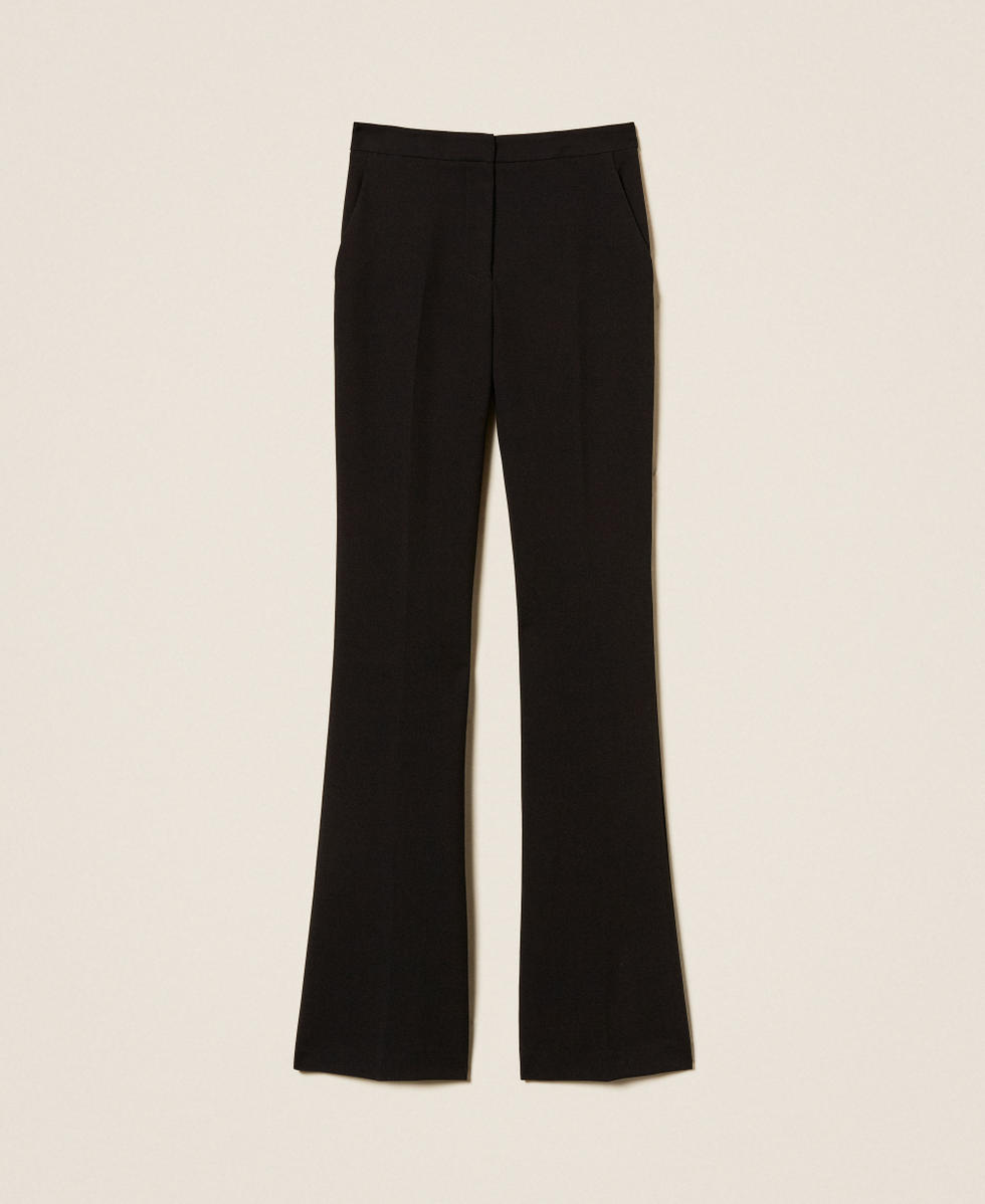 Crêpe palazzo trousers