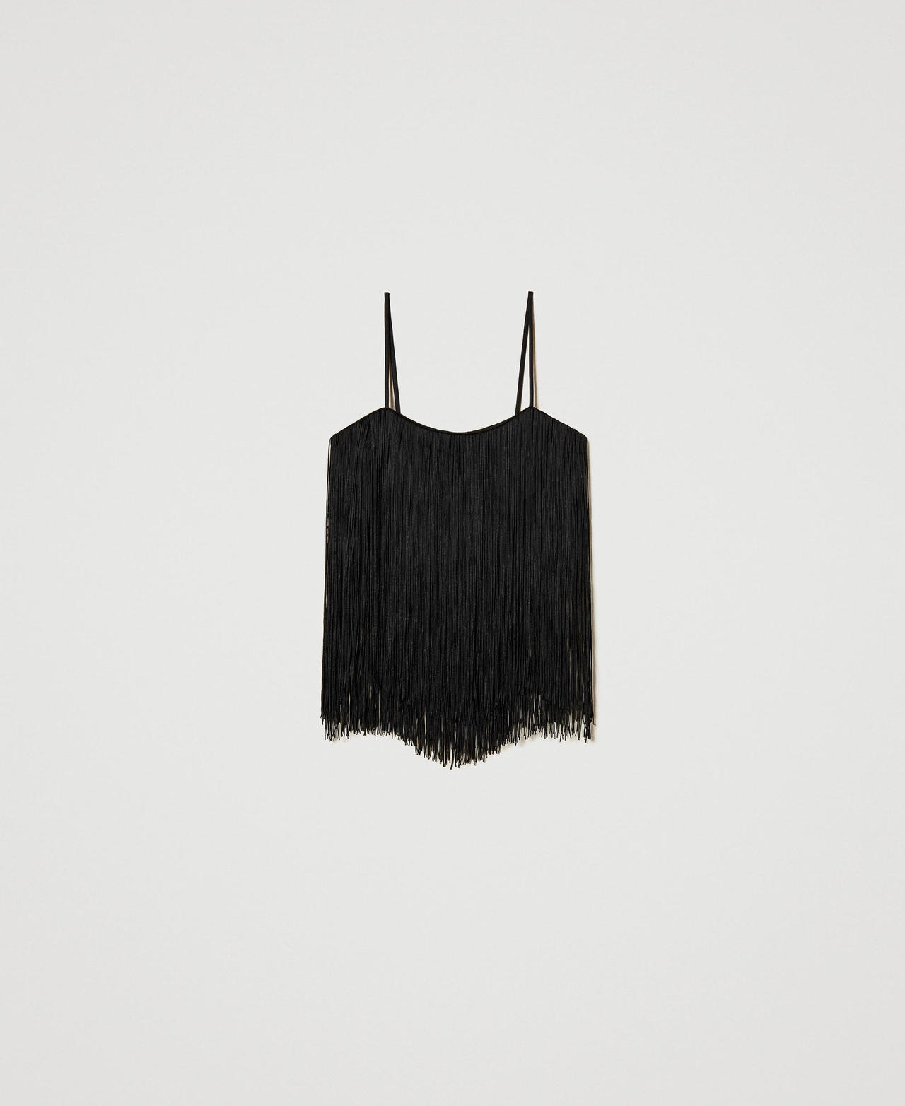 Scee by twin set Top corto MYFO con frange