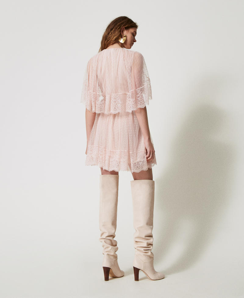Kurzes Kleid „Isola Bella“ aus Spitze Pretty Pink Frau 251TS2093_12370_03