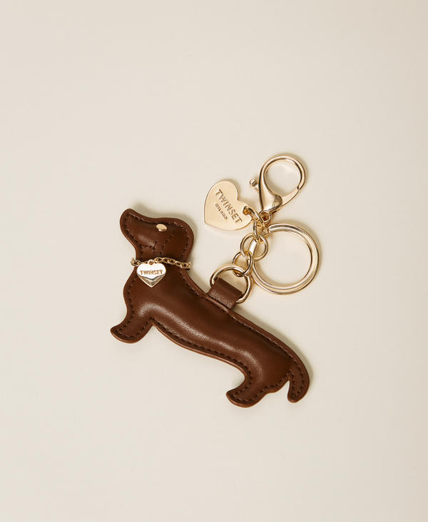 Dachshund key ring with Oval T