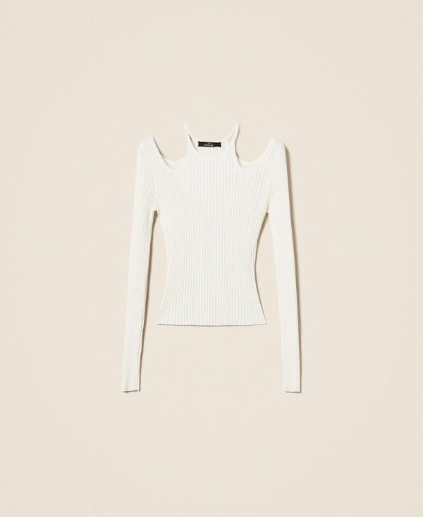 Pull en fil recyclé avec ajour