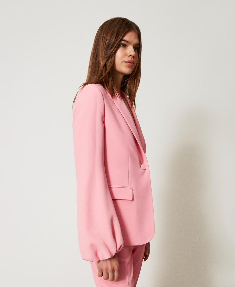 Chaqueta de crepé con mangas fruncidas Peach Mujer 251TP2320_12142_06
