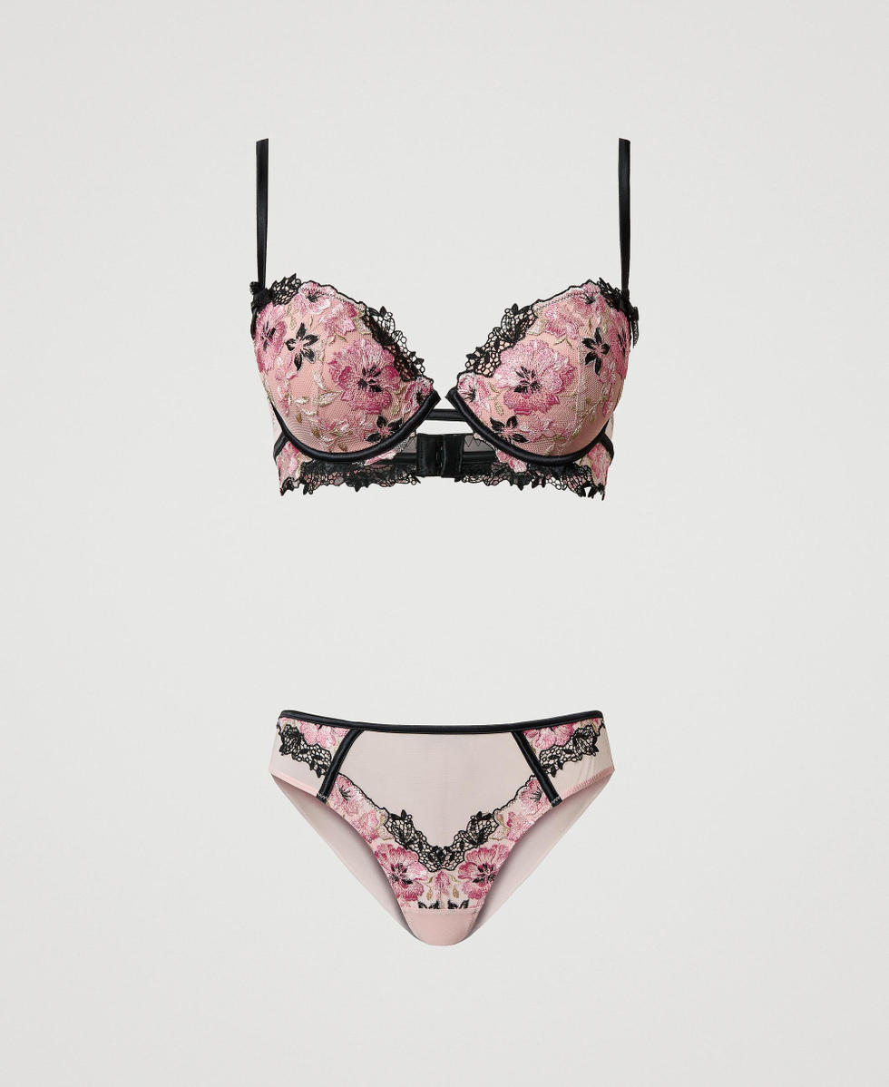 Reggiseno push-up e slip con ricamo Multicolor Blooming Embroidery Donna 242LL6B44_11995_S0