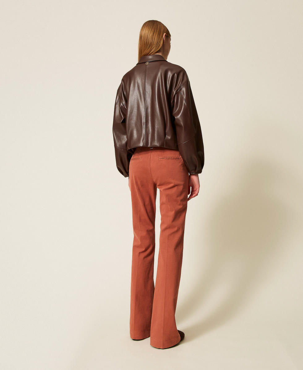 Pantalon &eacute;vas&eacute; en bull Marron &laquo;&nbsp;Rouille&nbsp;&raquo; Femme 252TP2522_12608_03
