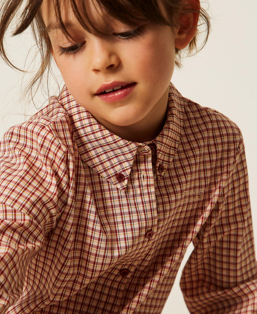 Chemise en popeline &agrave; carreaux