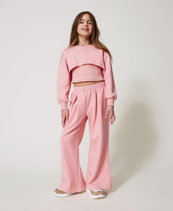 Top, trousers and sweatshirt with Oval T