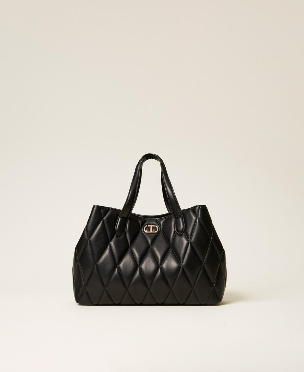 Cabas matelassé Noir Femme 252TB7050_00006_01