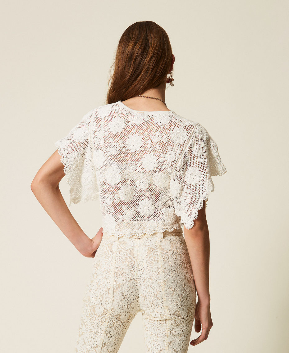 Floral knit shirt White Snow Woman 261TT3161_00282_03