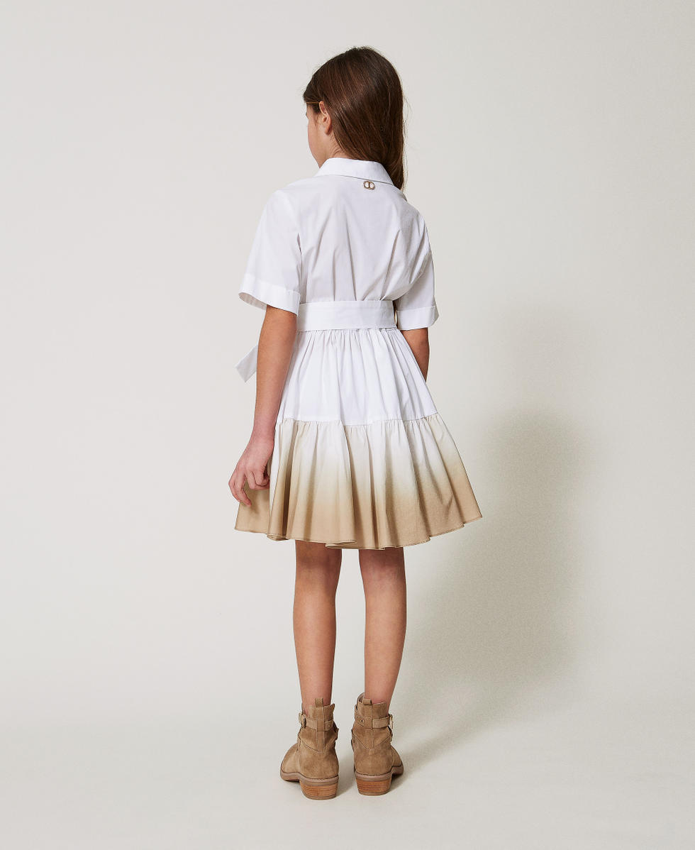 Vestido corto camisero tie-dye Blanco "Ice" Ni&ntilde;a 251GJ2430_00808_03
