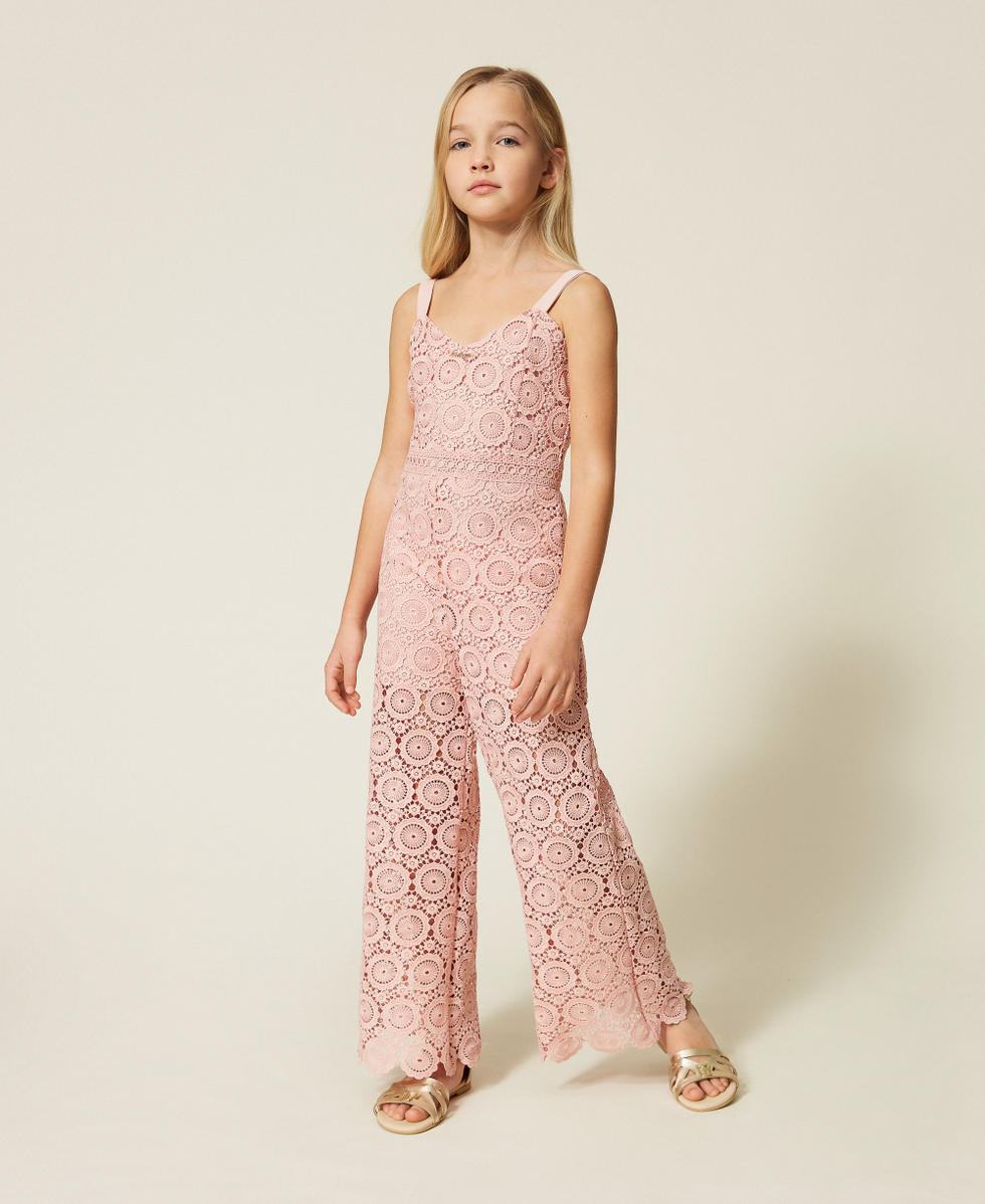 Jumpsuit aus Makrameespitze Pink Dancer M&auml;dchen 261GJ2Q22_10021_01
