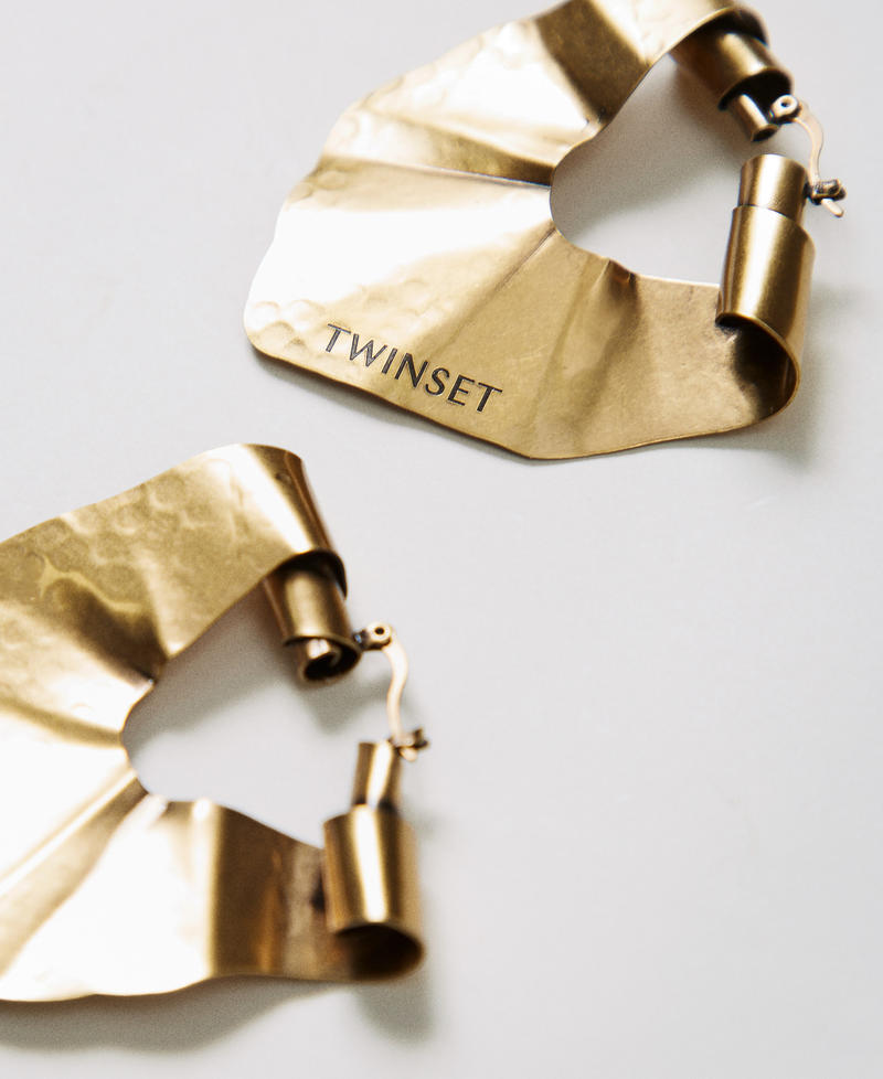 Boucles d’oreilles irrégulières en anneau Old Gold Femme 251TS502C_12616_02