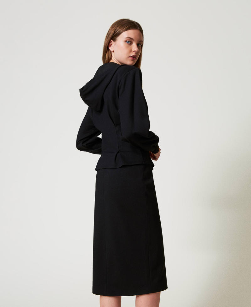 Midi skirt with decorative hooks Black Woman 242AT2320_00006_03