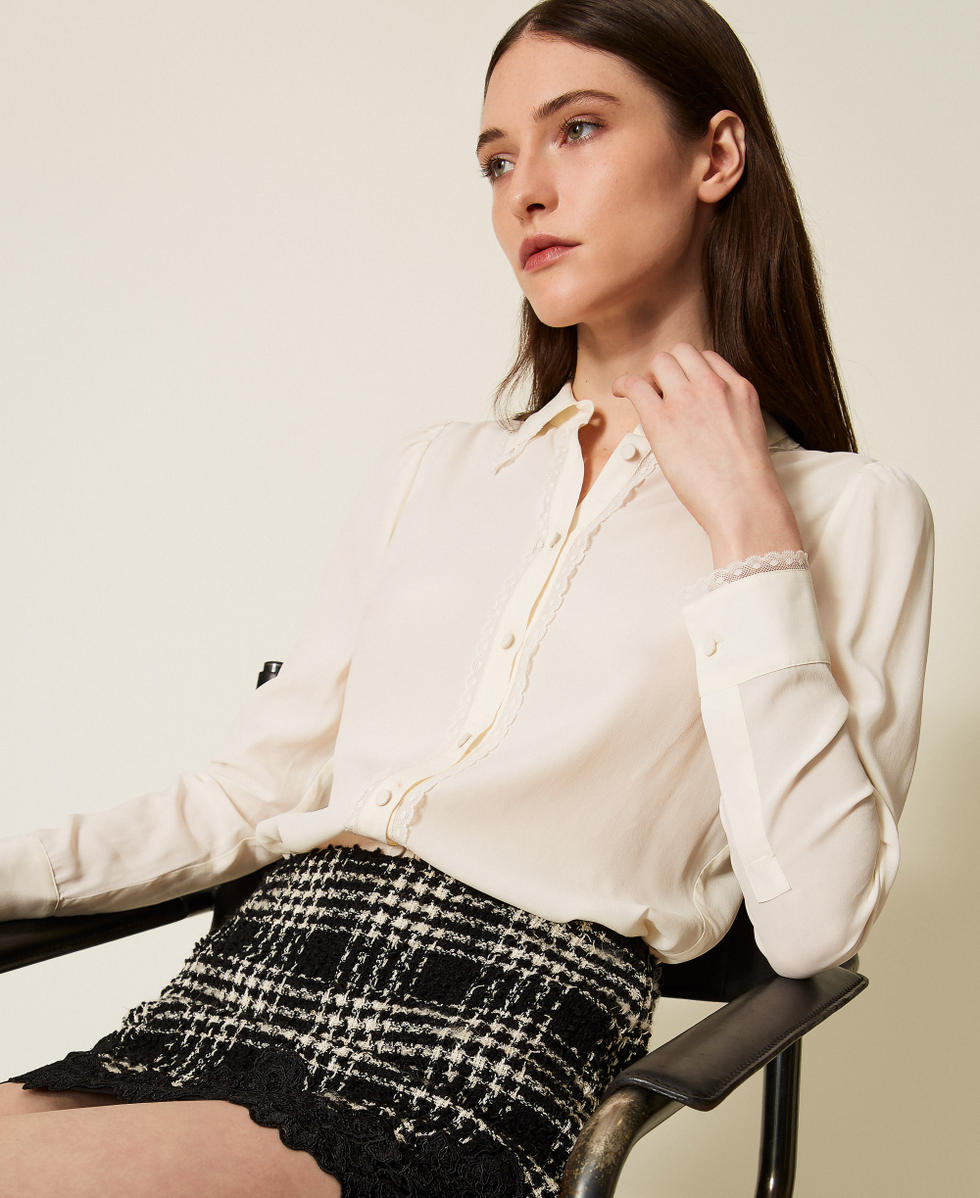 Crêpe de Chine silk blend shirt