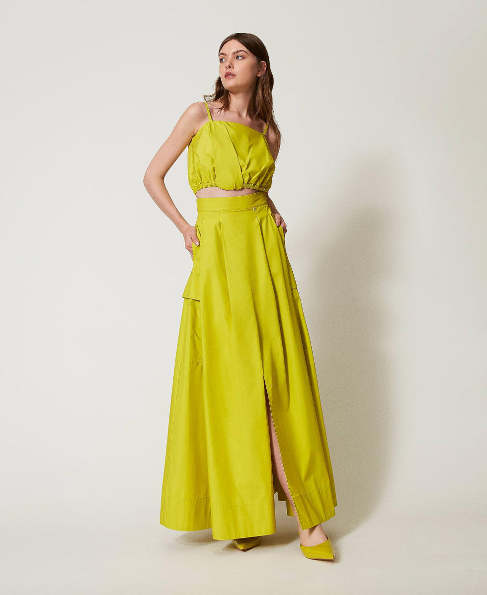 Poplin cropped top Citronelle Woman 251AP2273_00910_T0