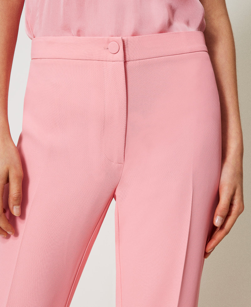 Crêpe flared trousers Peach Woman 251TP2324_12142_08