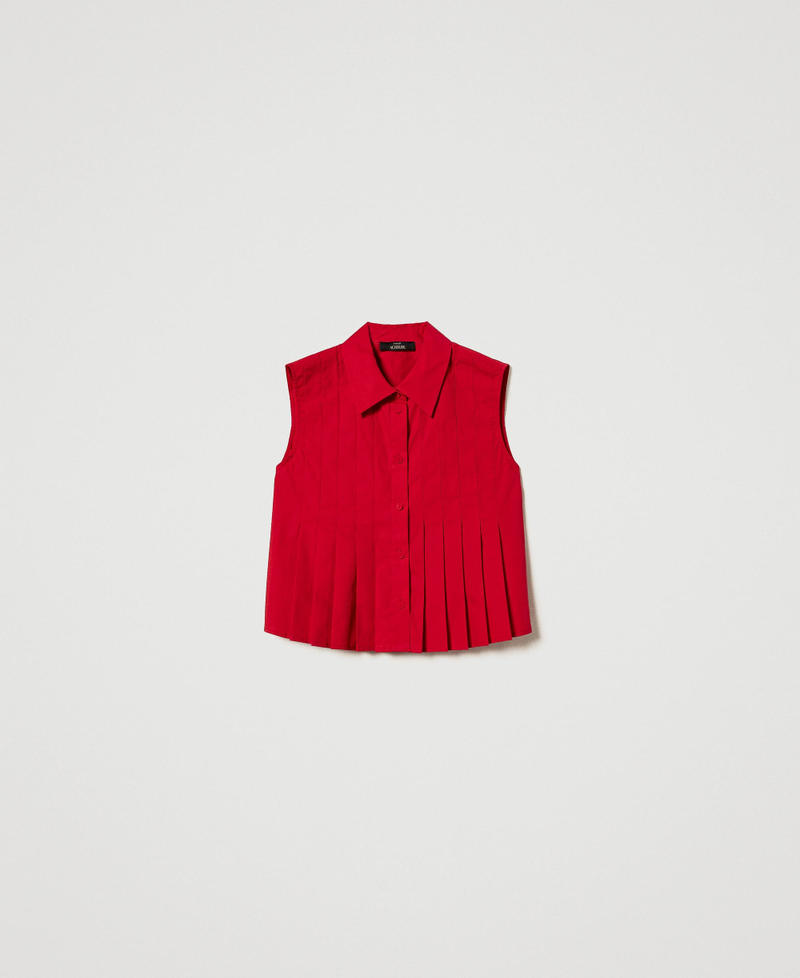 Cropped shirt with pleats Love Potion Woman 251AP2290_12120_S0