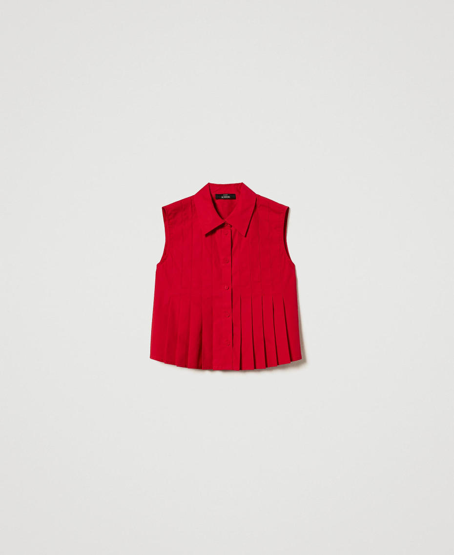 Cropped shirt with pleats Love Potion Woman 251AP2290_12120_S0