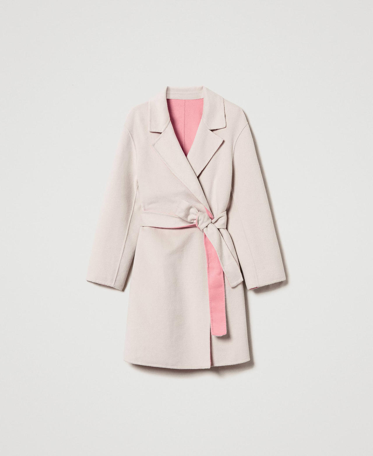 Scee by twin set Cappotto reversibile MYFO in panno misto lana