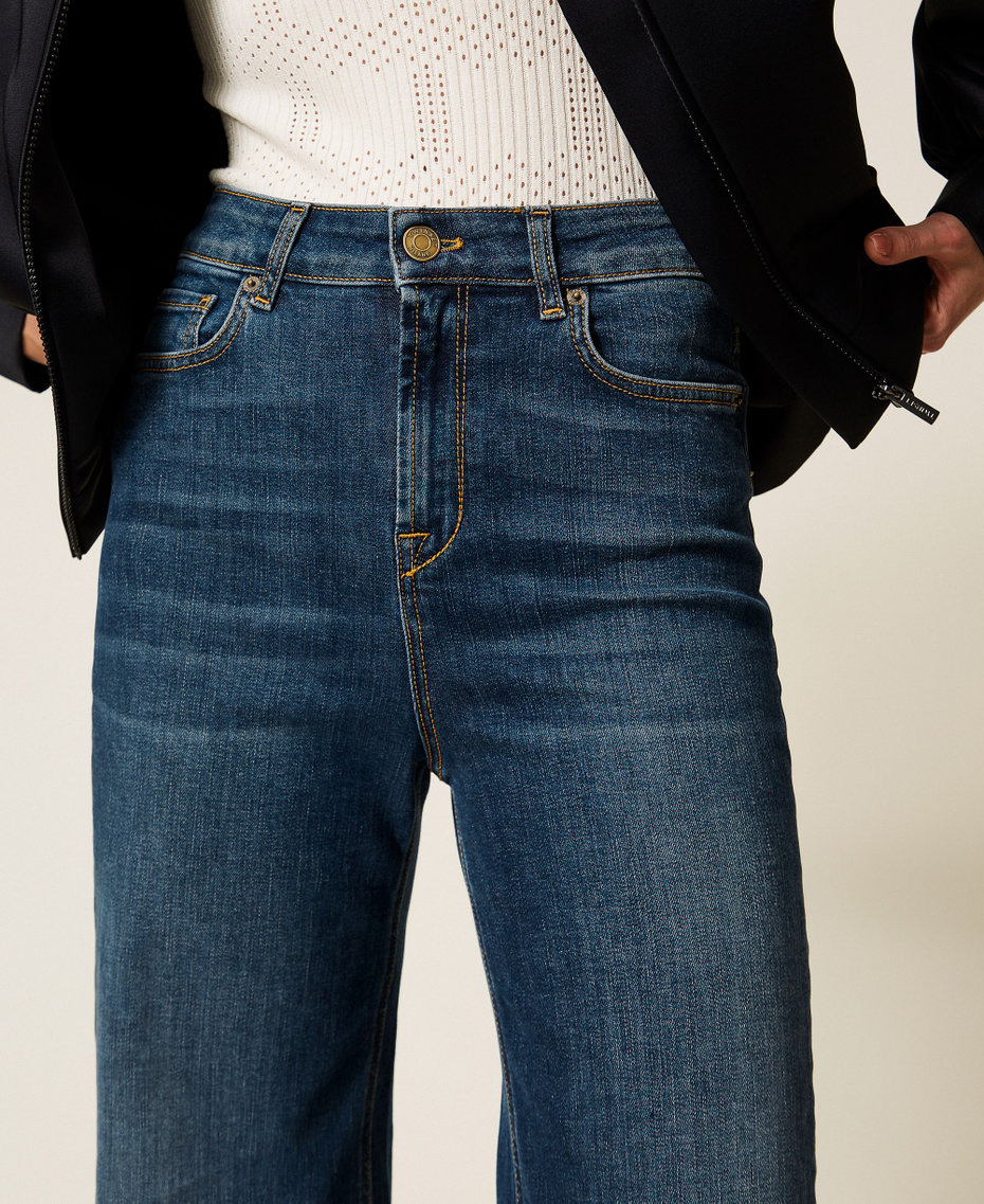 Five-pocket wide-leg jeans "Mid Denim" Blue Woman 261TP2703_01611_04