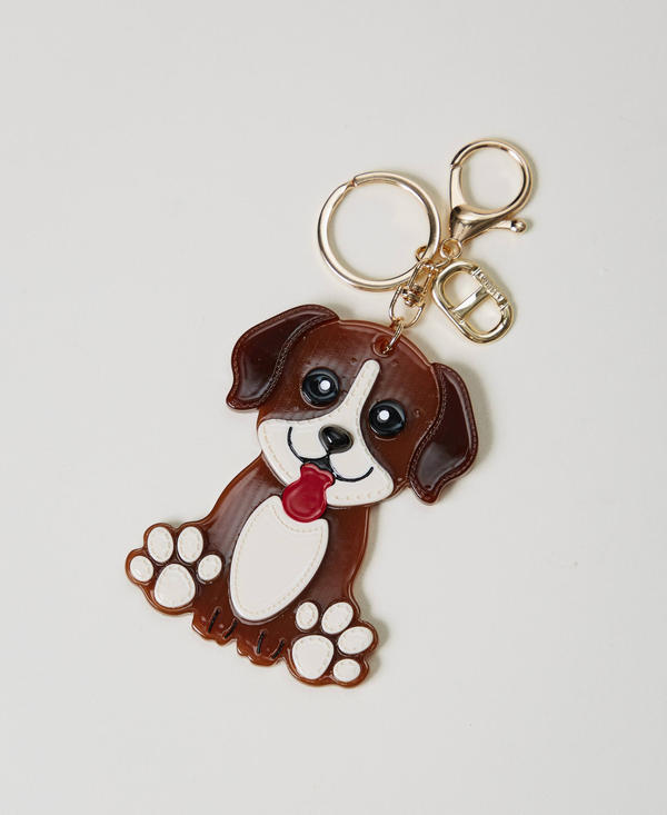 Hunde-Schlüsselanhänger mit Oval T