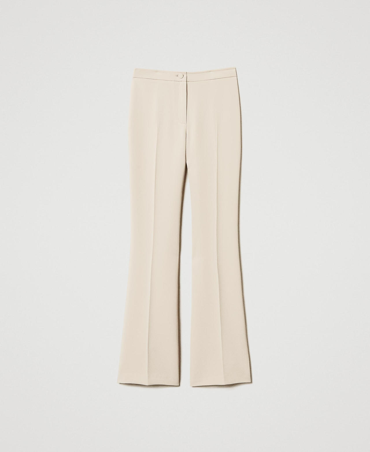 Crêpe flared trousers Delicate Beige Woman 251TP2324_12140_0S