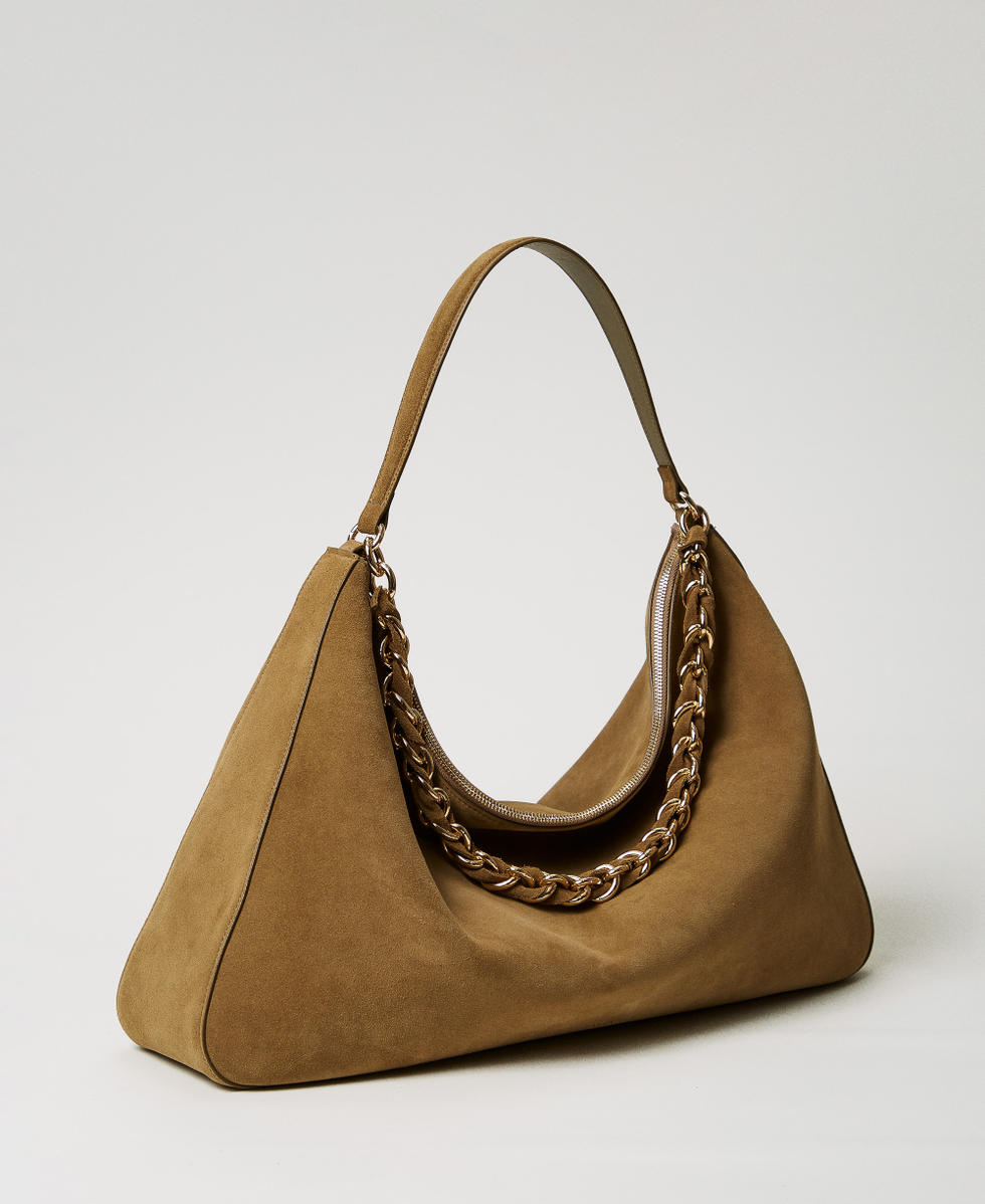 'Liliane' large suede bag Bonsai Green Woman 252TS8ECC_00709_01