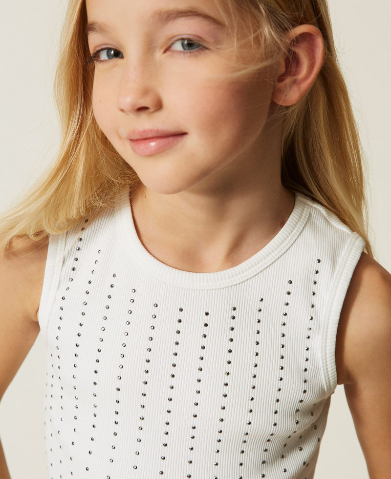 Ribbed top with studs Off White Girl 261GJ2240_00526_04