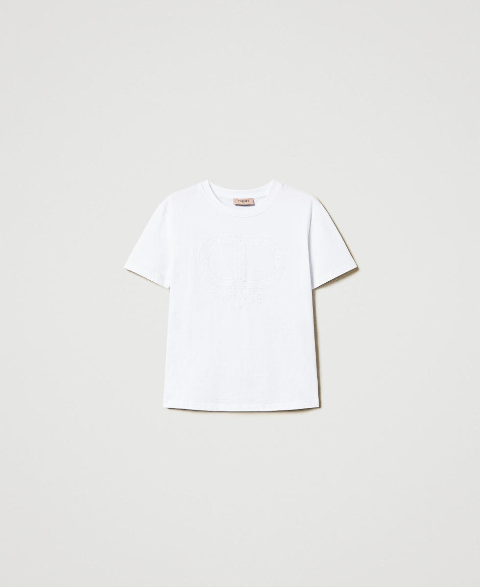 T-shirt con Oval T ricamato