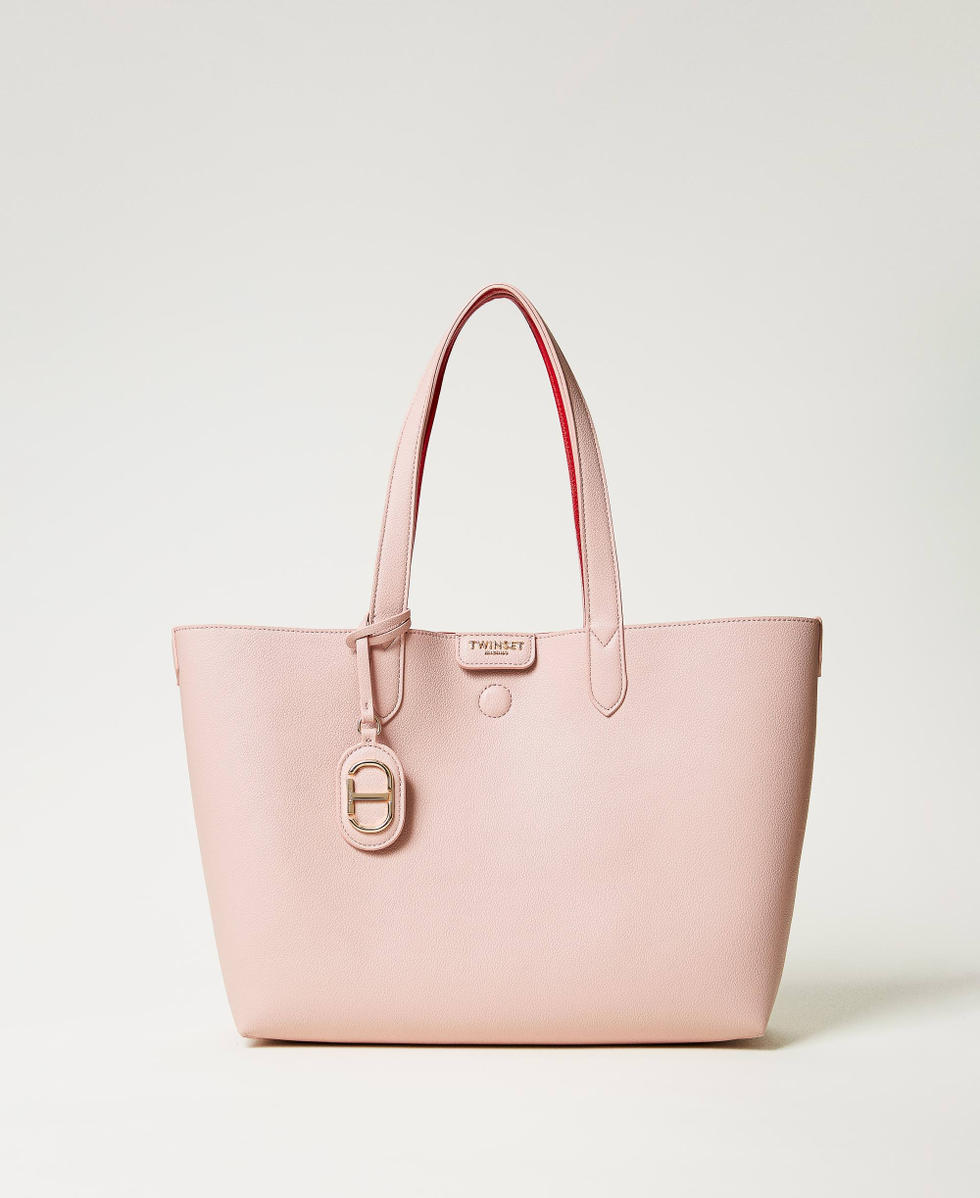 &lsquo;Everywhere&lsquo; reversible shopper bag Two-tone Parisienne Pink/Red Woman 251TB7300_12241_01