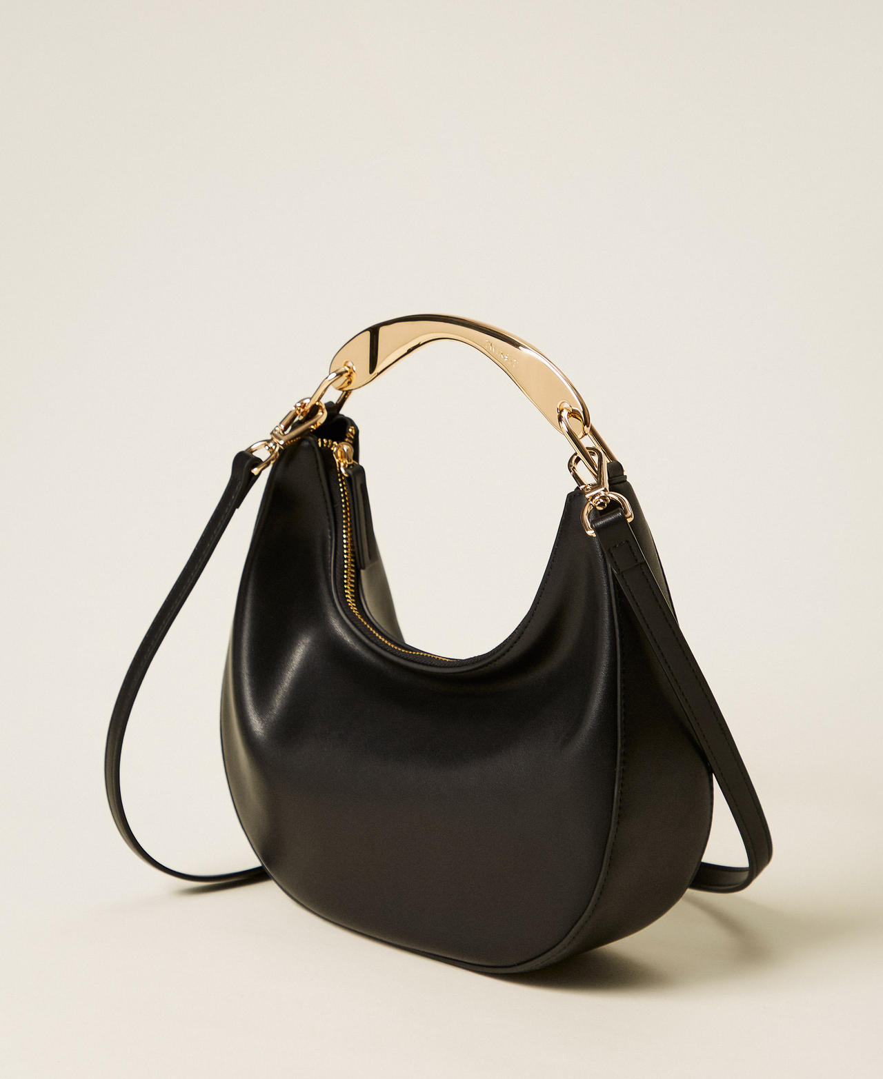 Croissant bag with metal handle Black Woman 252TD8160_00006_02