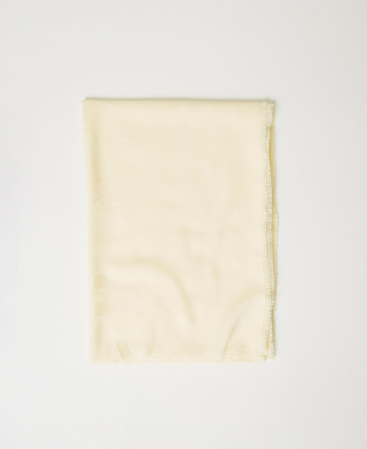 Jacquard keffiyeh with logo Vanilla Woman 251TA4220_12143_01