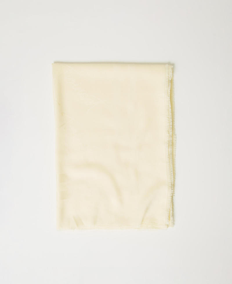Jacquard keffiyeh with logo Vanilla Woman 251TA4220_12143_01