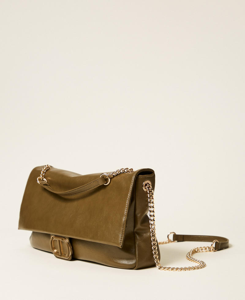 Borsa a tracolla morbida con Oval T Verde Faggio Donna 252TD8120_12537_02