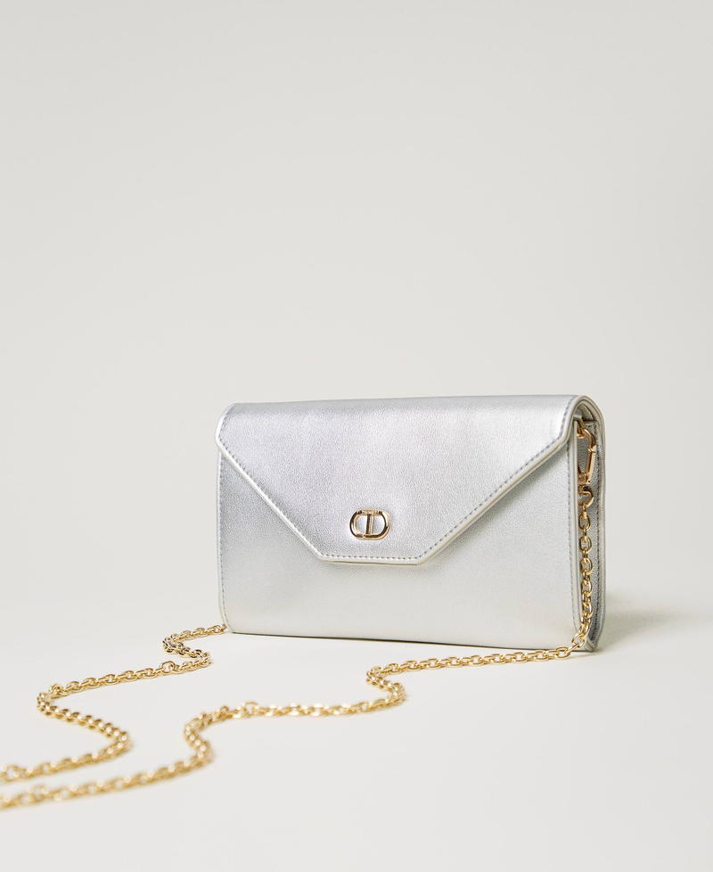 Mini clutch with strap Silver Woman 251TH7020_00995_02