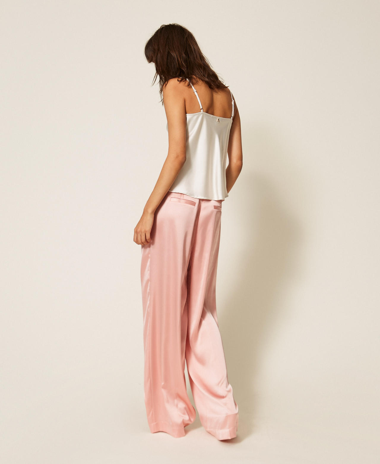 Actitude By Twinset Satin Palazzo Trousers