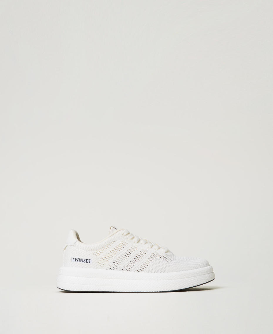 Fessura openwork trainers with logo White Woman 251TGT010_00001_01
