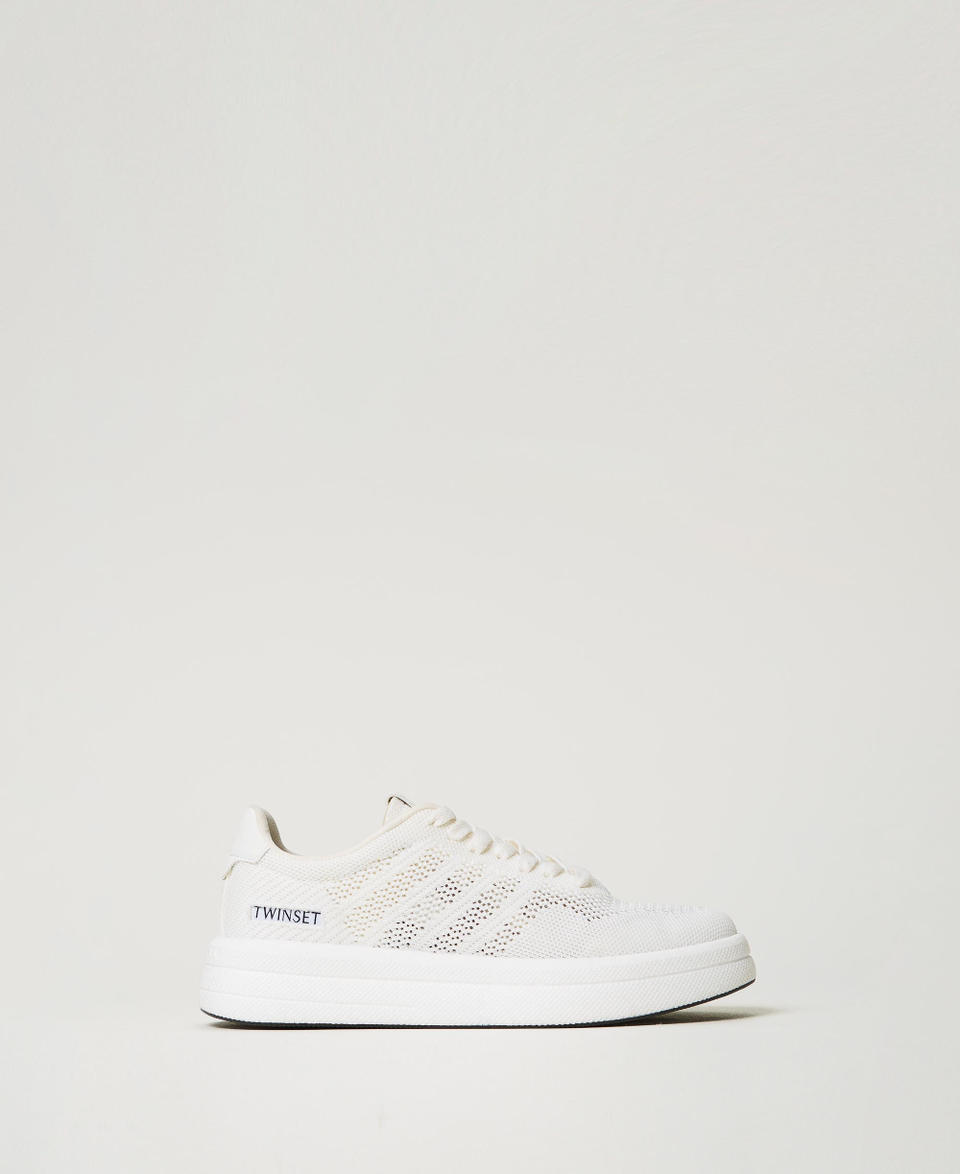 Fessura openwork trainers with logo White Woman 251TGT010_00001_01