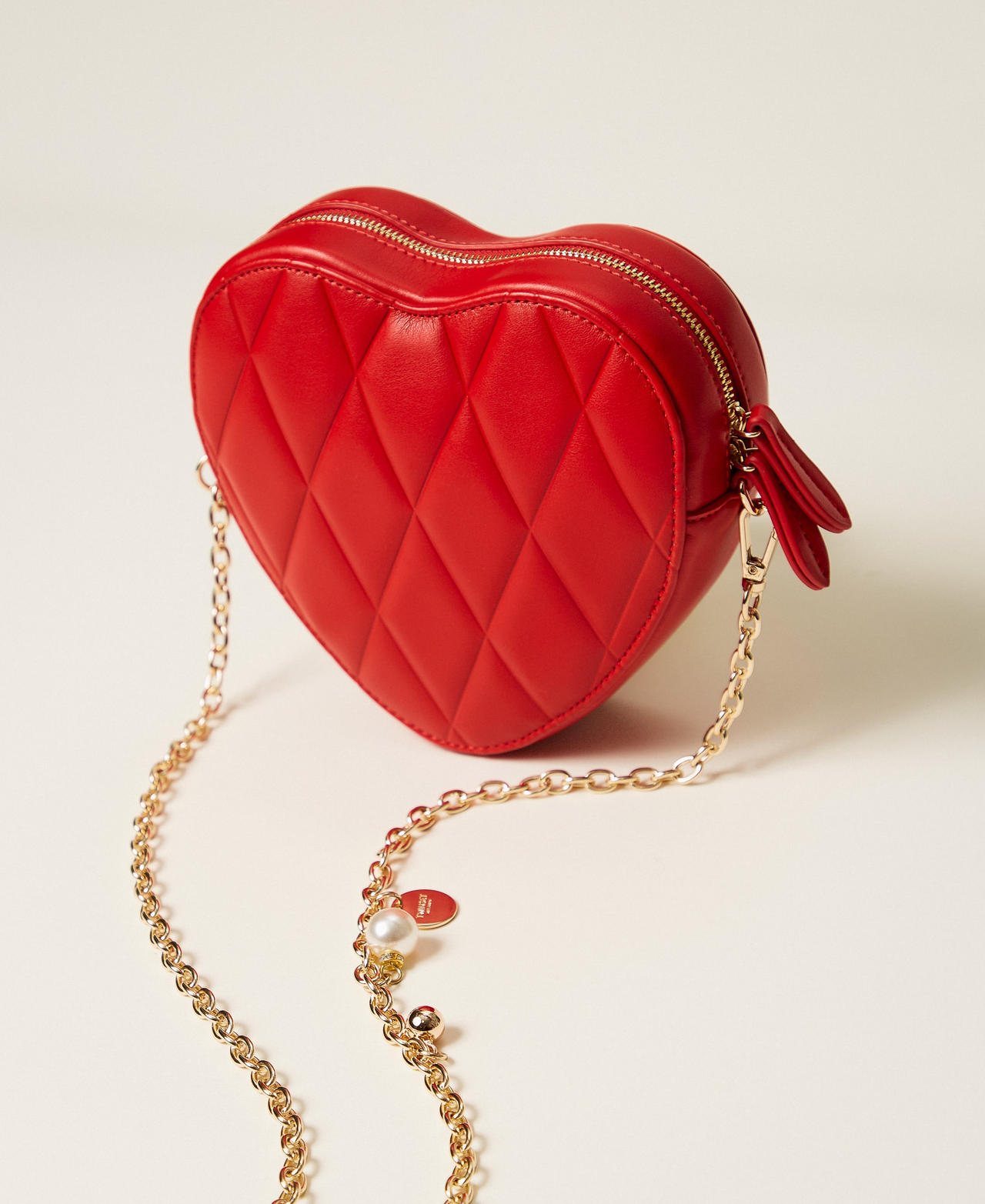 Mini heart-shaped bag with cross-body strap Red Woman 261TH7034_00015_03