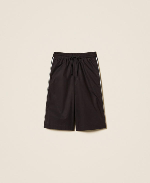 Recycled poplin Bermuda shorts