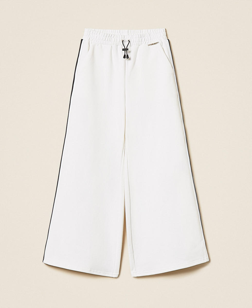 Pantal&oacute;n ancho de felpa con rayas