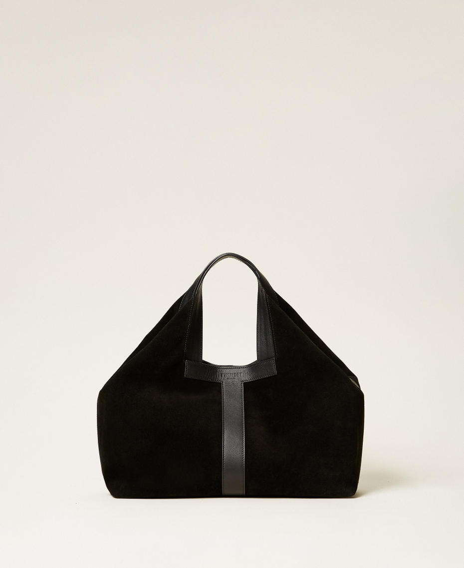 Suede shopping bag Black Woman 262TB7140_00006_01