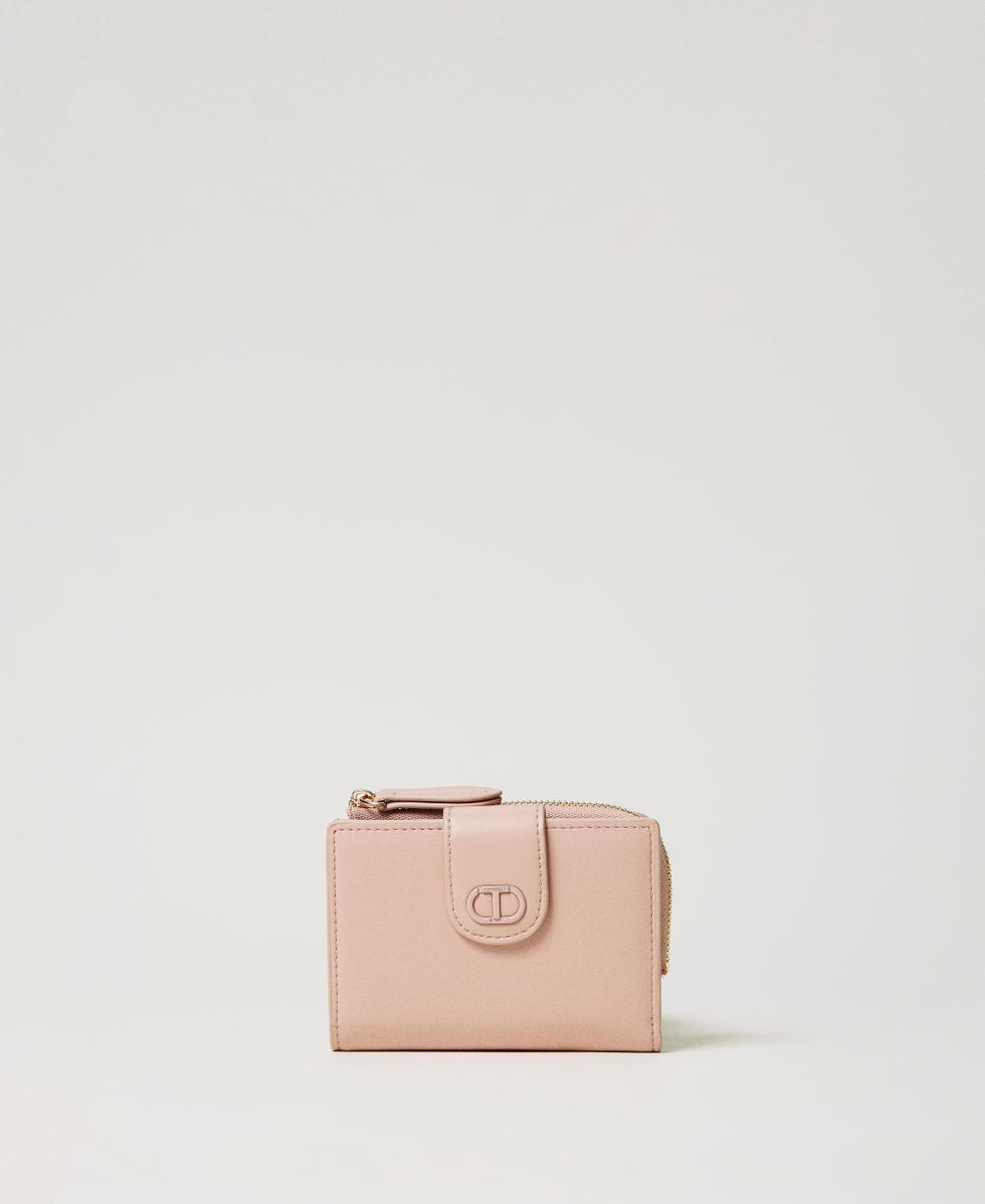 Wallet with zip and Oval T