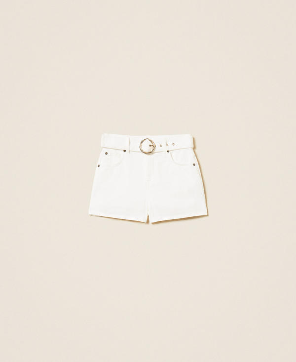 Bull denim shorts with belt
