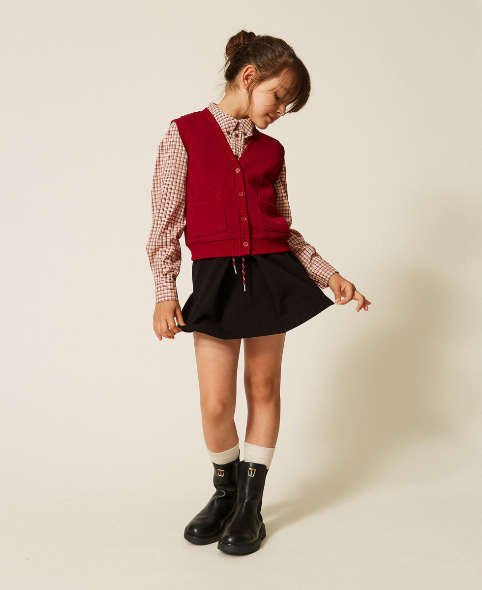 Chemise en popeline &agrave; carreaux