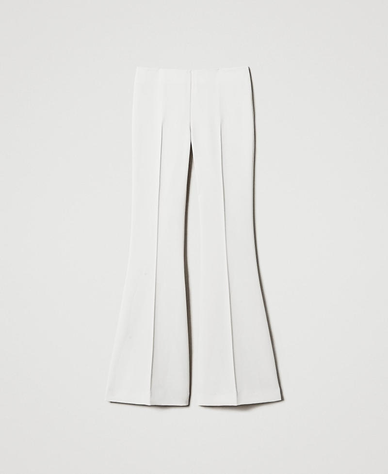 Fluid crêpe flared trousers Mother Of Pearl Woman 251TP2105_00059_S0