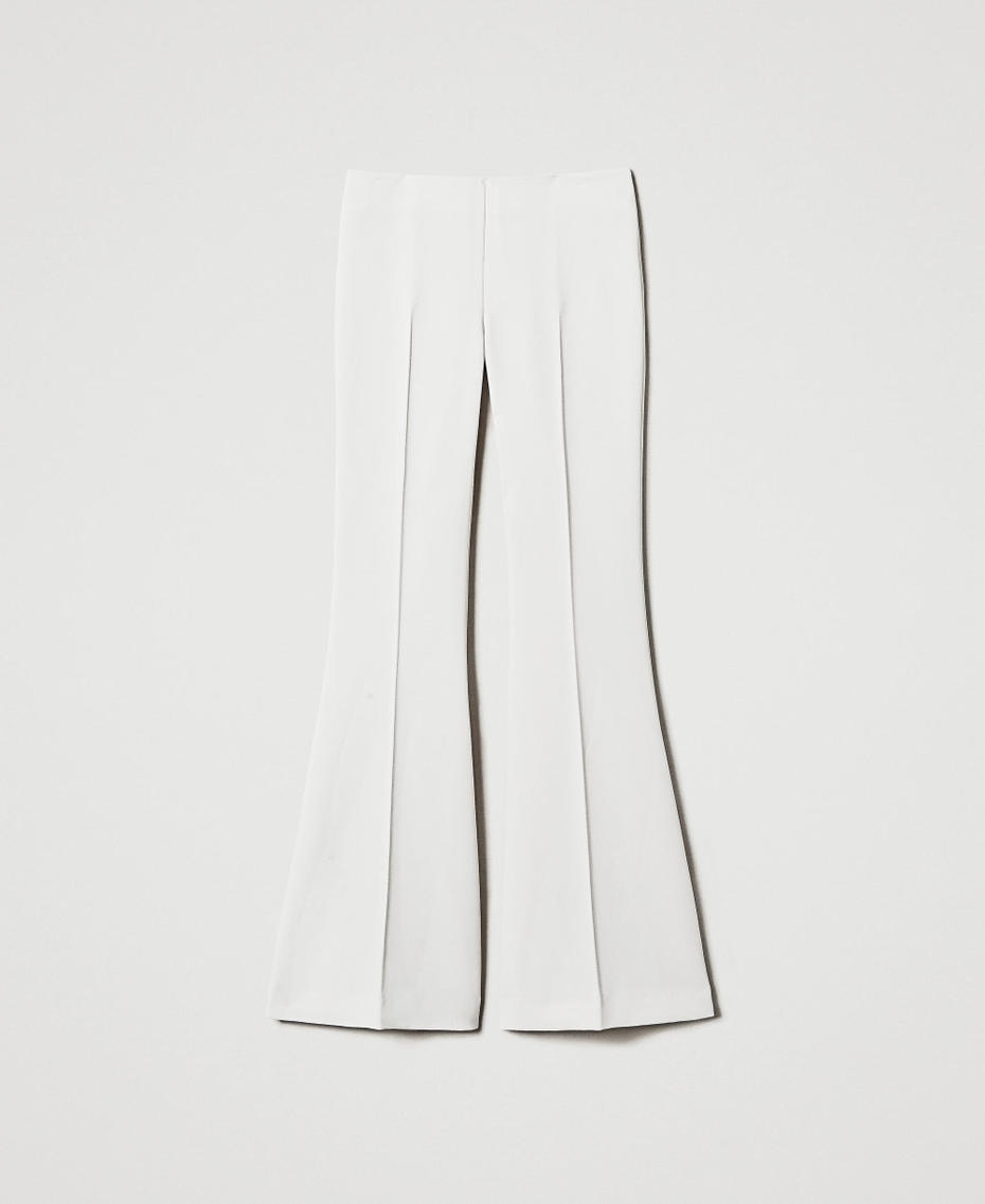 Fluid crêpe flared trousers Mother Of Pearl Woman 251TP2105_00059_S0