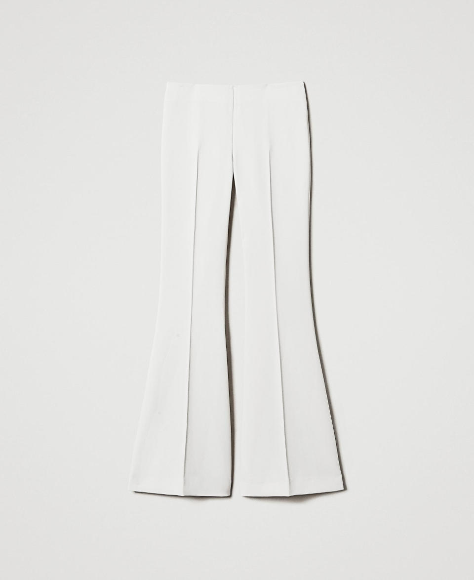 Fluid crêpe flared trousers Mother Of Pearl Woman 251TP2105_00059_S0